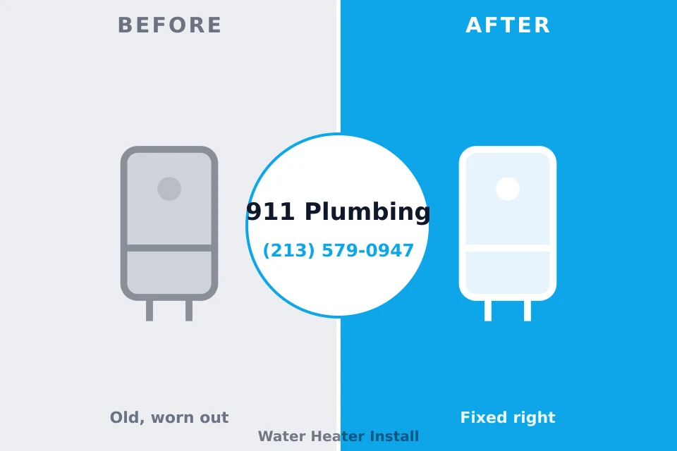 Before and after: plumbing repair Marion, IN